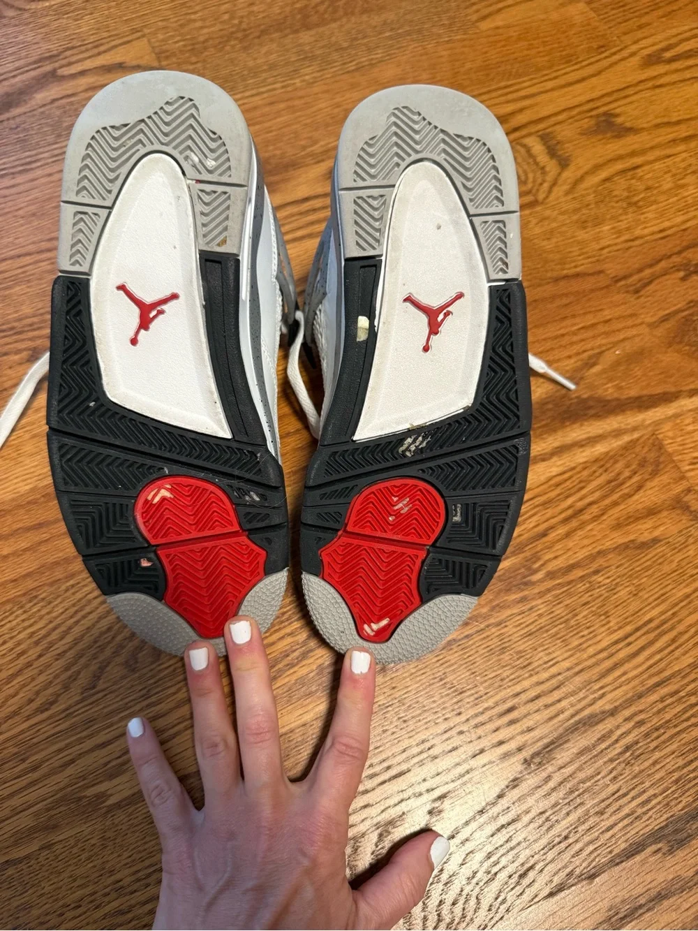 Jordan 4 Retro White Cement - White/Black/Red Retro Basketball Sneakers